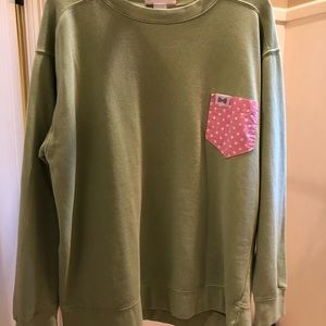 Fraternity Collection - green pocket sweatshirt